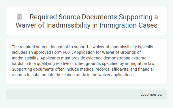 Required Source Documents Supporting a Waiver of Inadmissibility in Immigration Cases