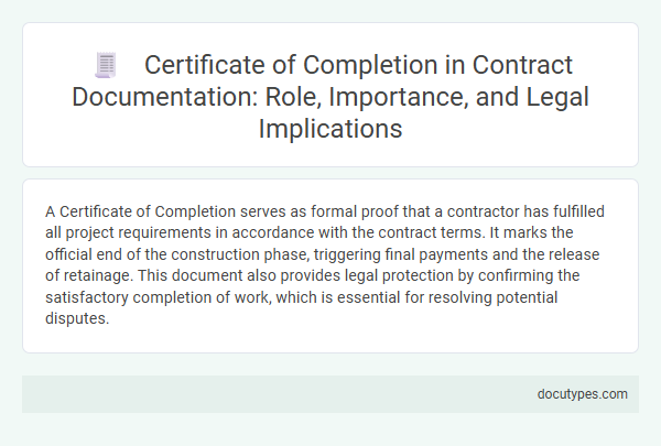 Certificate of Completion in Contract Documentation: Role, Importance, and Legal Implications