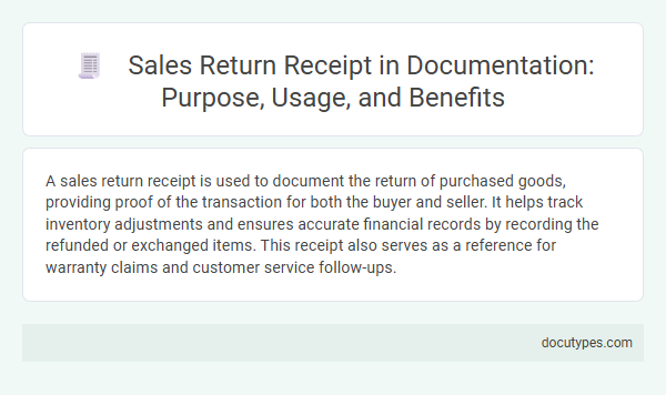 Sales Return Receipt in Documentation: Purpose, Usage, and Benefits