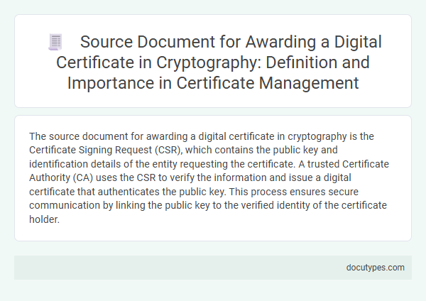 Source Document for Awarding a Digital Certificate in Cryptography: Definition and Importance in Certificate Management