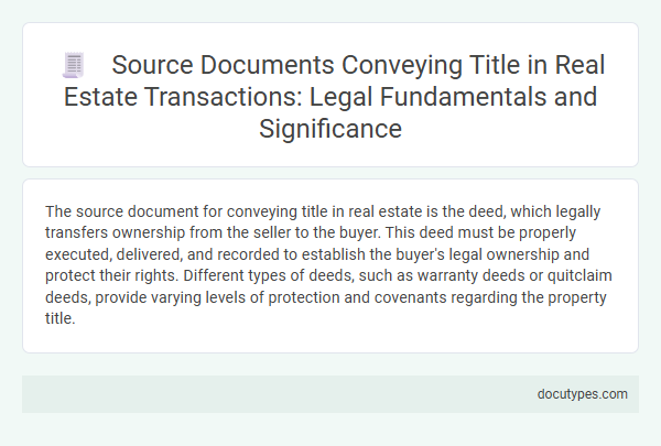 Source Documents Conveying Title in Real Estate Transactions: Legal Fundamentals and Significance