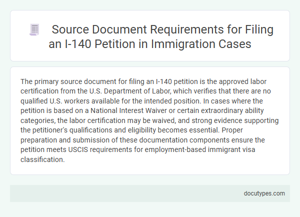 Source Document Requirements for Filing an I-140 Petition in Immigration Cases
