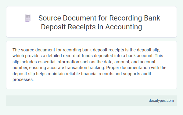 Source Document for Recording Bank Deposit Receipts in Accounting