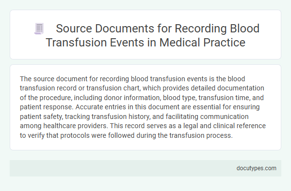 Source Documents for Recording Blood Transfusion Events in Medical Practice