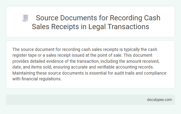 Source Documents for Recording Cash Sales Receipts in Legal Transactions