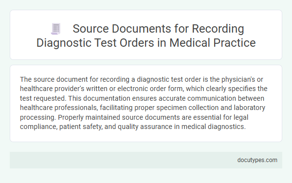 Source Documents for Recording Diagnostic Test Orders in Medical Practice