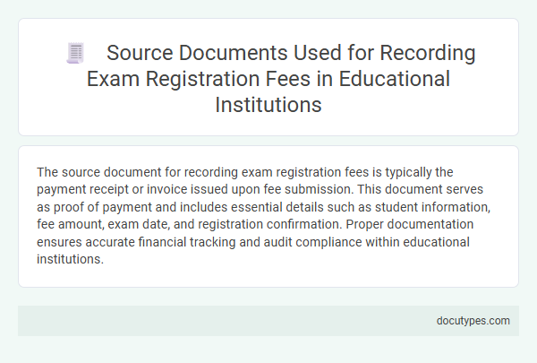 Source Documents Used for Recording Exam Registration Fees in Educational Institutions