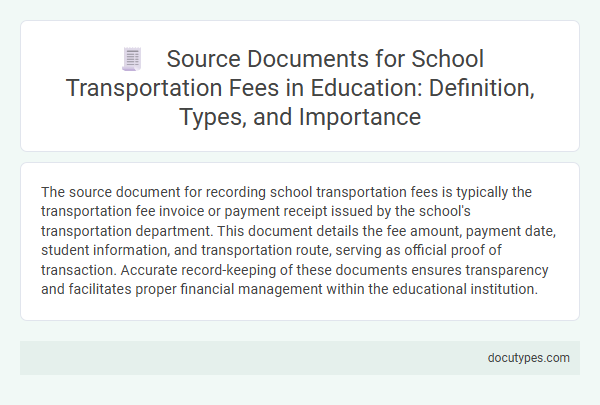 Source Documents for School Transportation Fees in Education: Definition, Types, and Importance