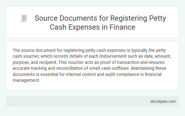 Source Documents for Registering Petty Cash Expenses in Finance