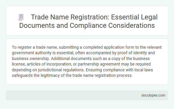 Trade Name Registration: Essential Legal Documents and Compliance Considerations