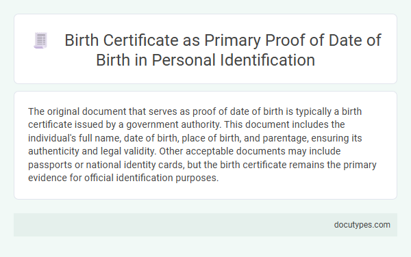 Birth Certificate as Primary Proof of Date of Birth in Personal Identification