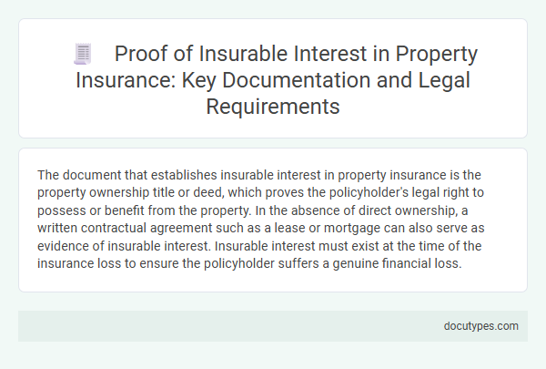Proof of Insurable Interest in Property Insurance: Key Documentation and Legal Requirements