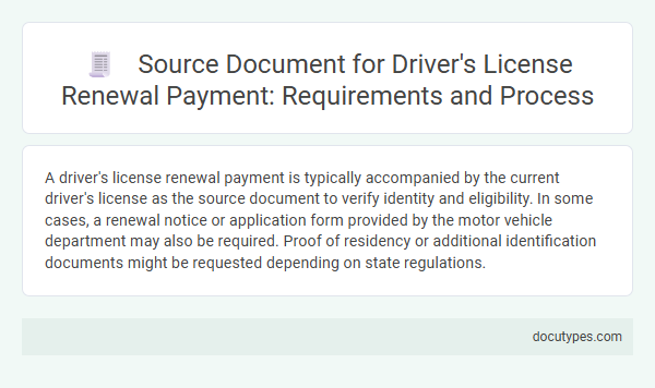 Source Document for Driver's License Renewal Payment: Requirements and Process