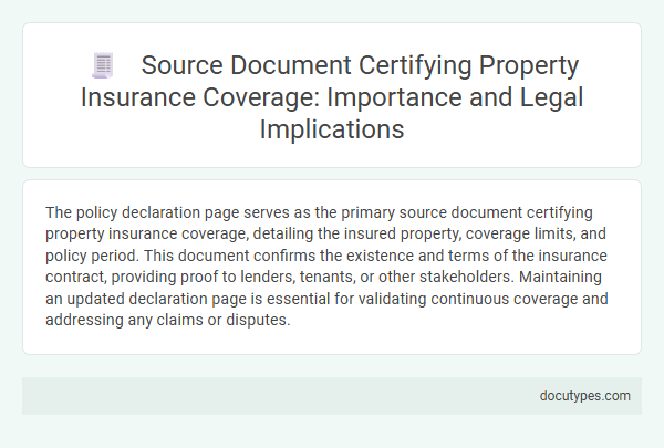 Source Document Certifying Property Insurance Coverage: Importance and Legal Implications