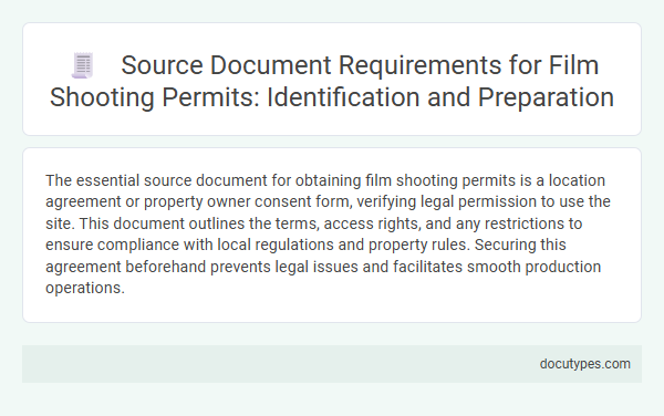 Source Document Requirements for Film Shooting Permits: Identification and Preparation
