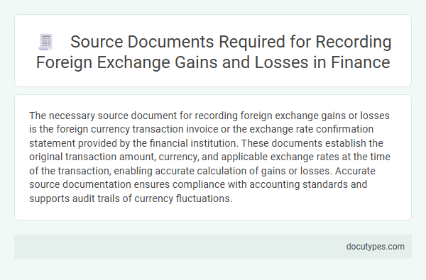 Source Documents Required for Recording Foreign Exchange Gains and Losses in Finance