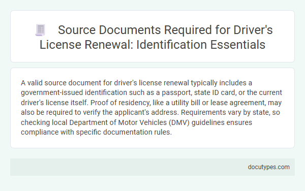 Source Documents Required for Driver's License Renewal: Identification Essentials