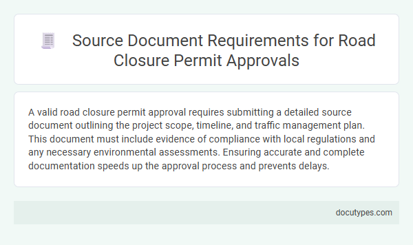 Source Document Requirements for Road Closure Permit Approvals