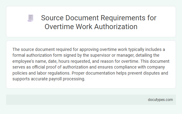 Source Document Requirements for Overtime Work Authorization