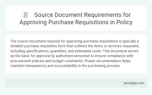 Source Document Requirements for Approving Purchase Requisitions in Policy