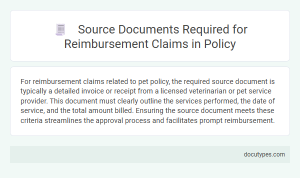 Source Documents Required for Reimbursement Claims in Policy