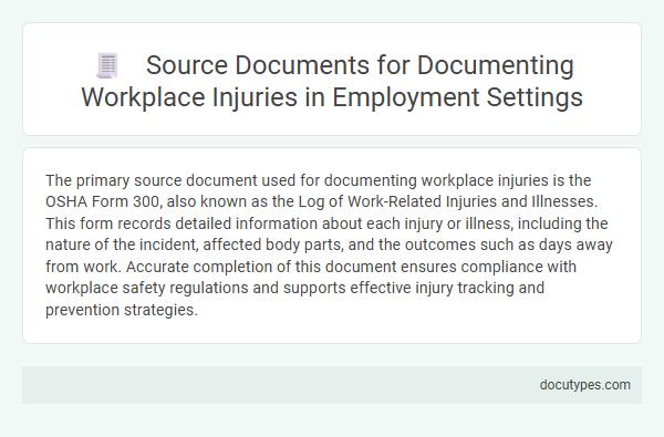 Source Documents for Documenting Workplace Injuries in Employment Settings