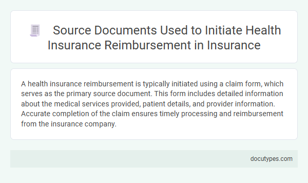 Source Documents Used to Initiate Health Insurance Reimbursement in Insurance