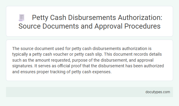 Petty Cash Disbursements Authorization: Source Documents and Approval Procedures