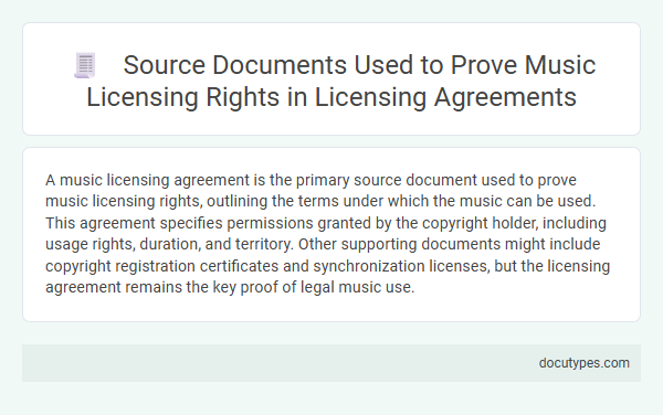 Source Documents Used to Prove Music Licensing Rights in Licensing Agreements