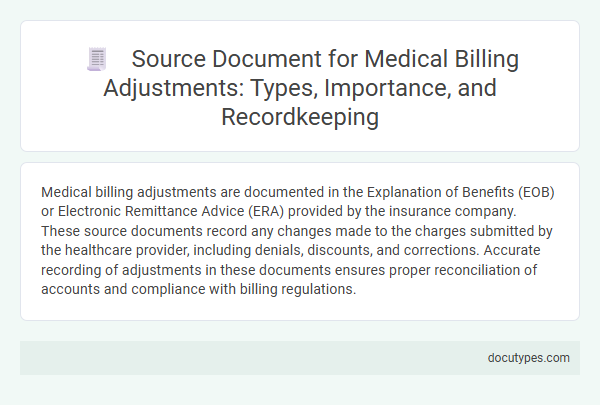 Source Document for Medical Billing Adjustments: Types, Importance, and Recordkeeping