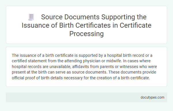Source Documents Supporting the Issuance of Birth Certificates in Certificate Processing