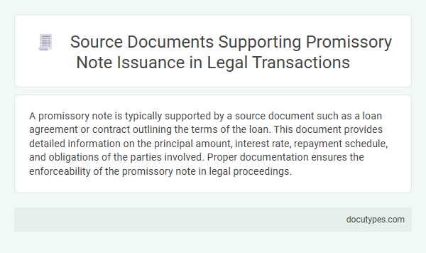 Source Documents Supporting Promissory Note Issuance in Legal Transactions