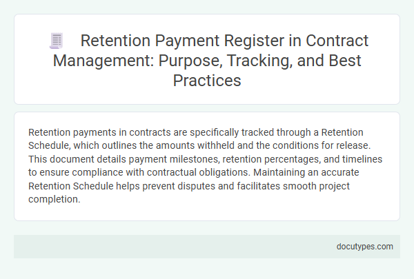Retention Payment Register in Contract Management: Purpose, Tracking, and Best Practices
