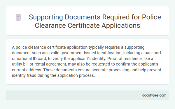Supporting Documents Required for Police Clearance Certificate Applications