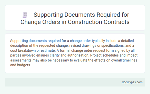 Supporting Documents Required for Change Orders in Construction Contracts