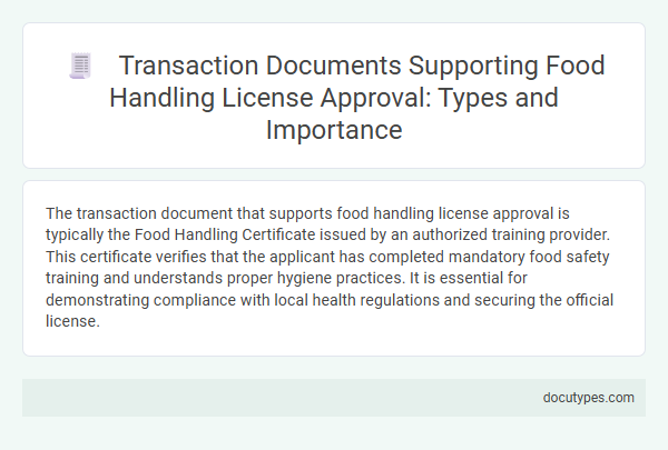 Transaction Documents Supporting Food Handling License Approval: Types and Importance