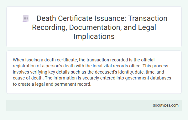 Death Certificate Issuance: Transaction Recording, Documentation, and Legal Implications