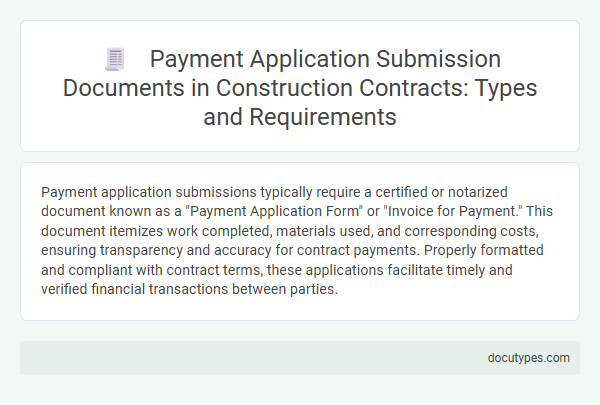 Payment Application Submission Documents in Construction Contracts: Types and Requirements