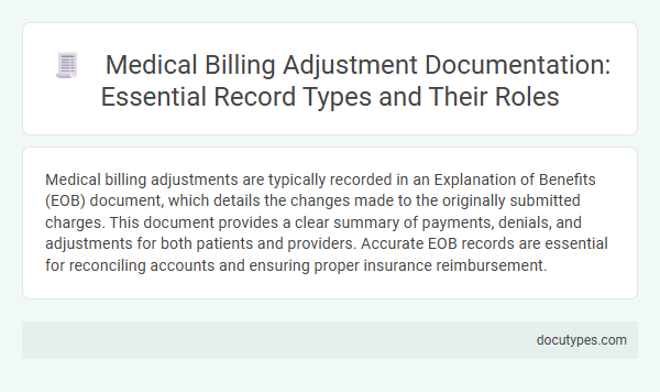 Medical Billing Adjustment Documentation: Essential Record Types and Their Roles