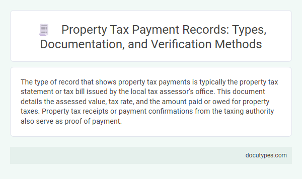 Property Tax Payment Records: Types, Documentation, and Verification Methods