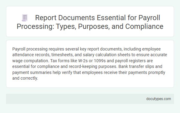 Report Documents Essential for Payroll Processing: Types, Purposes, and Compliance