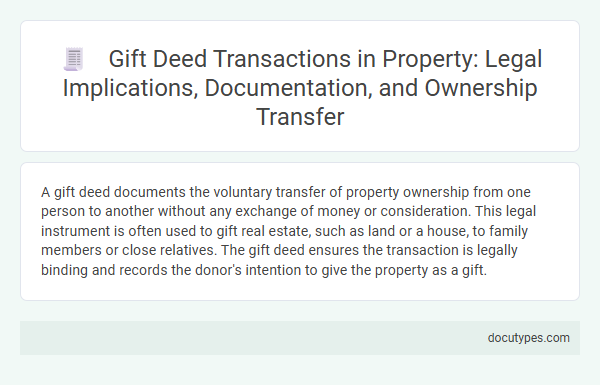 Gift Deed Transactions in Property: Legal Implications, Documentation, and Ownership Transfer