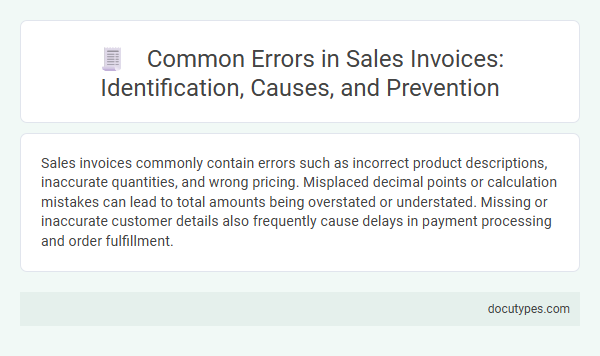 Common Errors in Sales Invoices: Identification, Causes, and Prevention