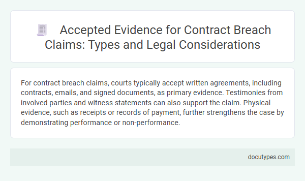 Accepted Evidence for Contract Breach Claims: Types and Legal Considerations