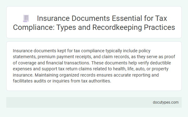 Insurance Documents Essential for Tax Compliance: Types and Recordkeeping Practices