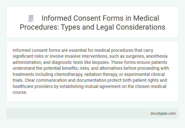 Informed Consent Forms in Medical Procedures: Types and Legal Considerations