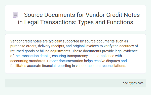 Source Documents for Vendor Credit Notes in Legal Transactions: Types and Functions