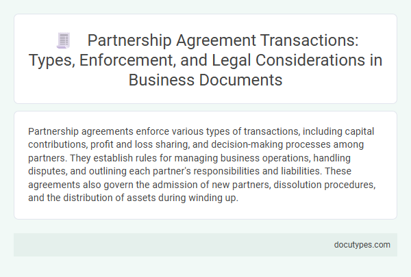 Partnership Agreement Transactions: Types, Enforcement, and Legal Considerations in Business Documents