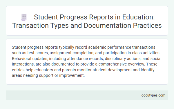Student Progress Reports in Education: Transaction Types and Documentation Practices