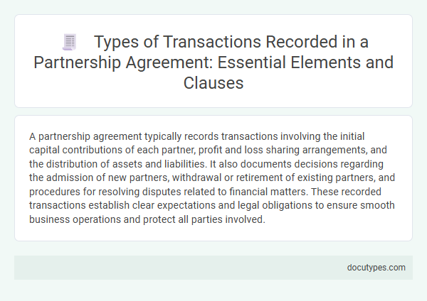 Types of Transactions Recorded in a Partnership Agreement: Essential Elements and Clauses